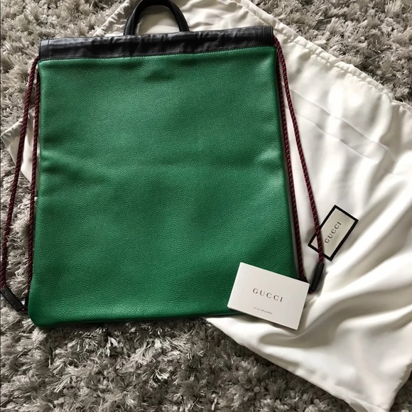 SOLD. Gucci Drawstring Back pack - Picture 2 of 6